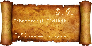 Debreczenyi Ildikó névjegykártya