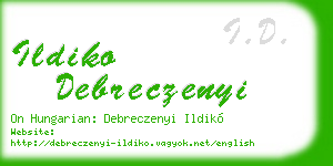 ildiko debreczenyi business card