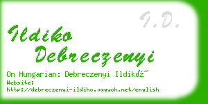 ildiko debreczenyi business card